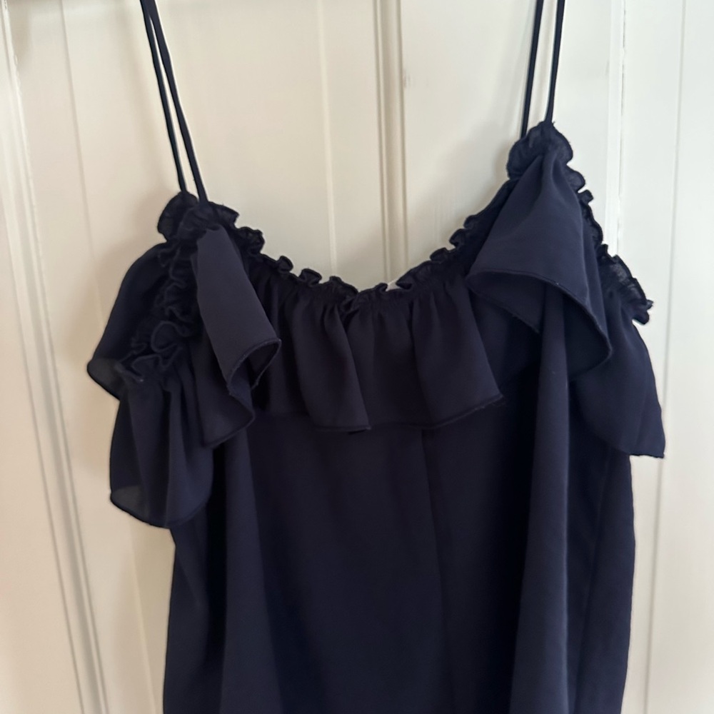 Mango Blue Ruffled Camisole Top - Picture 2 of 2